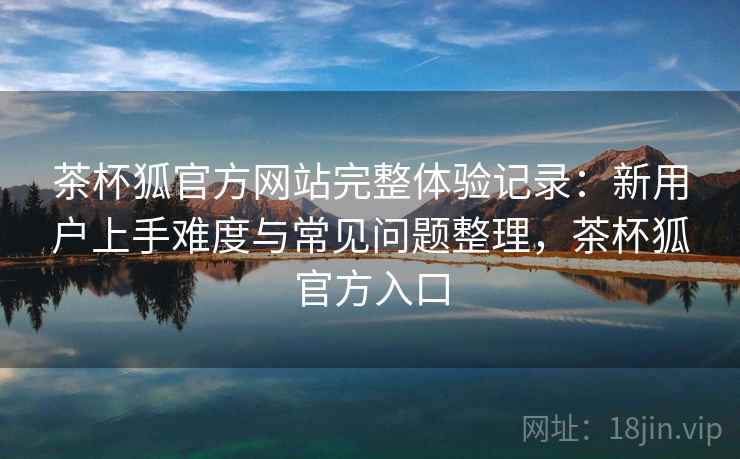 茶杯狐官方网站完整体验记录：新用户上手难度与常见问题整理，茶杯狐官方入口-第2张图片